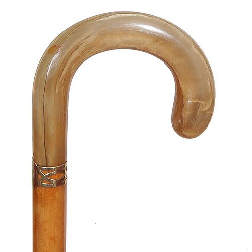 Horn and Gold Dress Cane