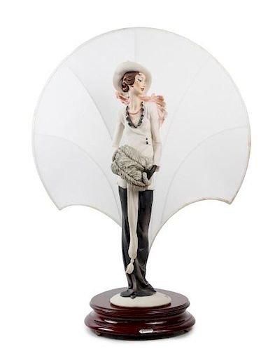 Giuseppe Armani 1987 Art Deco Figural Lamp