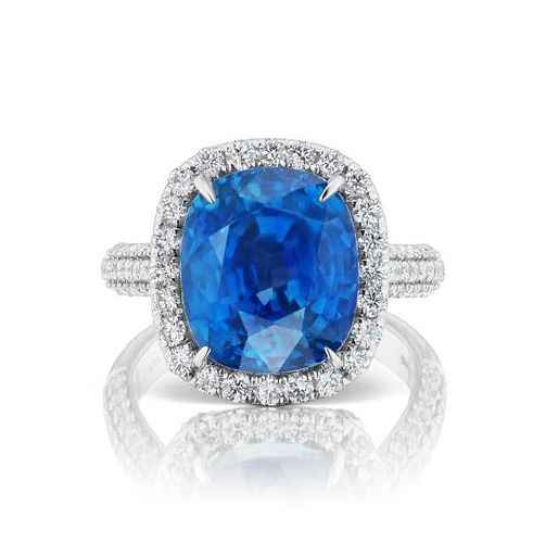 12.57ct Sapphire And 1.68ct Diamond Ring