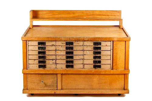 Vintage Custom-Made Artist's Storage Cabinet