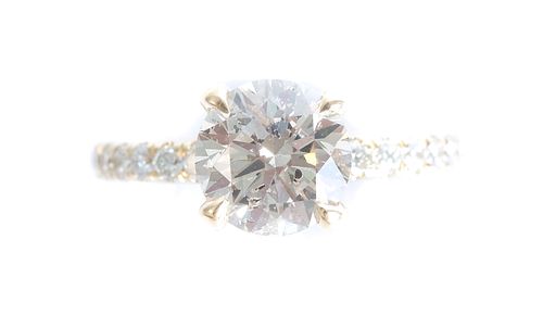14K YG Engagement Ring w/ 2.26 CTW Diamonds