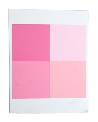 Josef Albers, Color Silkscreen Card, Signed