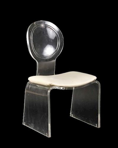 MCM Lucite Waterfall Side Chair, Hill Mfg.