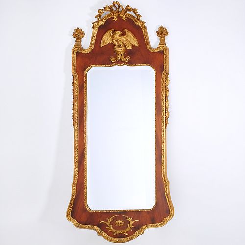 Federal style parcel gilt mahogany mirror
