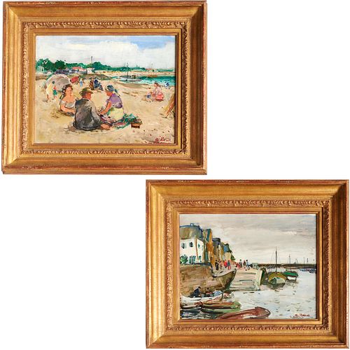 A. Rona, (2) Mid-Century French paintings