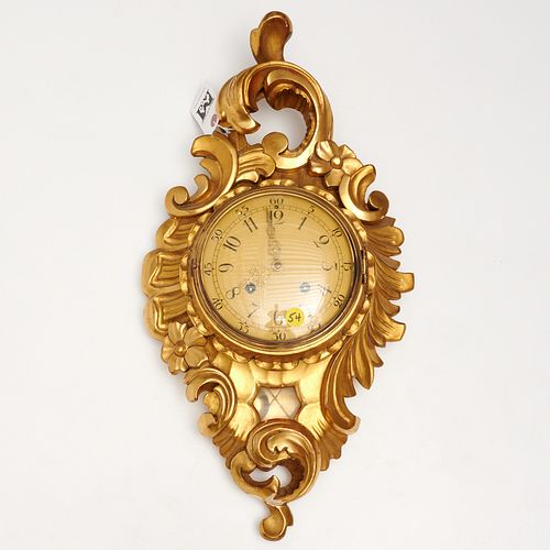 Westerstrand giltwood cartel clock