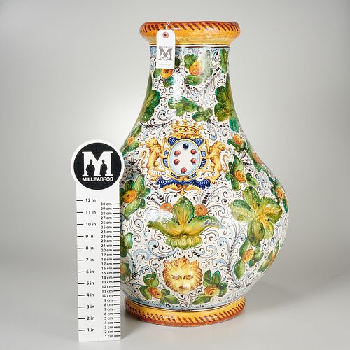 Italian majolica floor vase