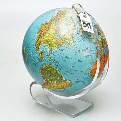 Scan-Globe, Denmark, illuminated terrestrial globe