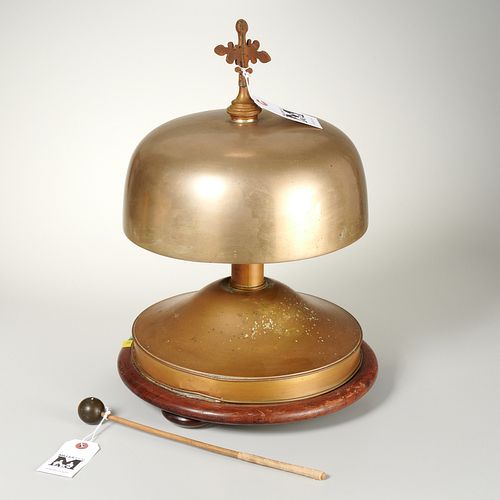 Antique French brass altar bell