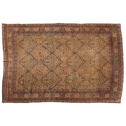 Antique signed Lavar Kerman carpet