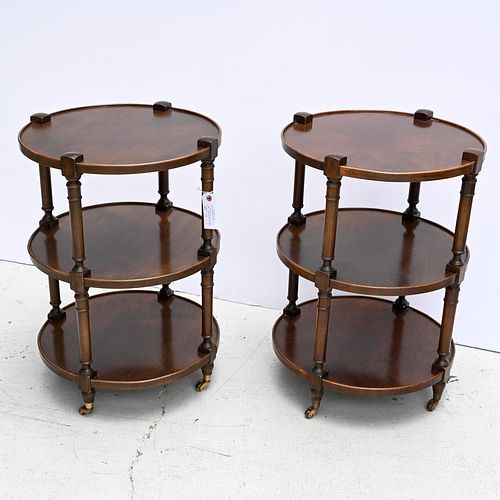 Pair Tradition House tiered side tables