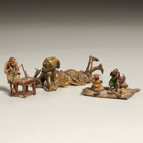 (3) Vienna bronze figural groups (incl. Bergmann)