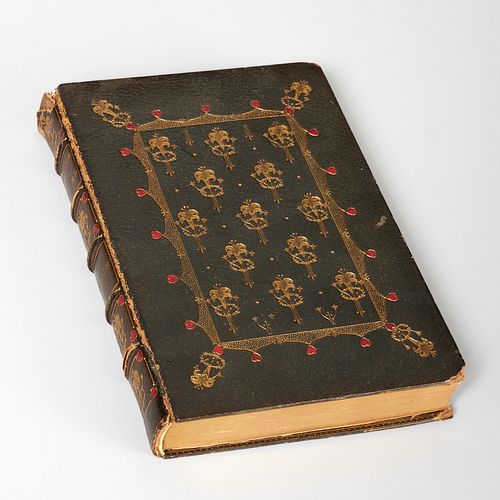 Double fore-edge painting, fine leather bound book