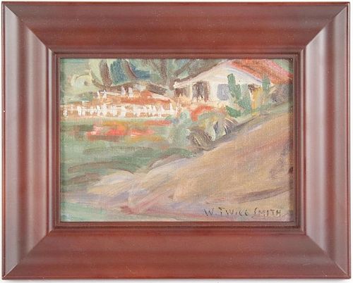 William Twigg-Smith Oil, "Cottage", Signed
