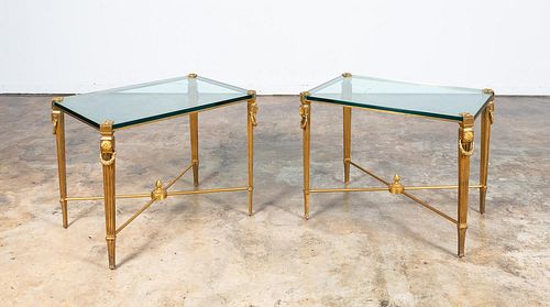 PAIR, GILT BRONZE NEOCLASSICAL STYLE SIDE TABLES