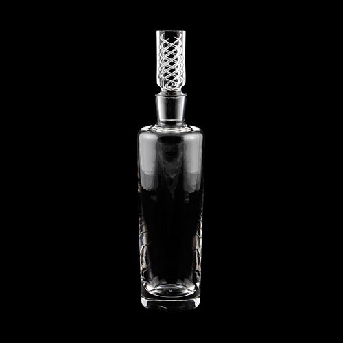 STEUBEN CRYSTAL DECANTER WITH AIR TWIST STOPPER