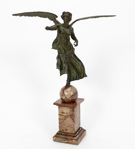 19TH /20TH C. BRONZE FIGURE OF WINGED VICTORY