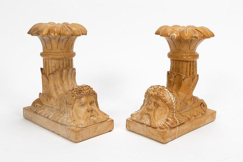 PAIR, GRECO-ROMAN STYLE CARVED MARBLE SCULPTURES