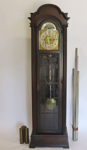 Antique Grandfather Clock Signed Hanson