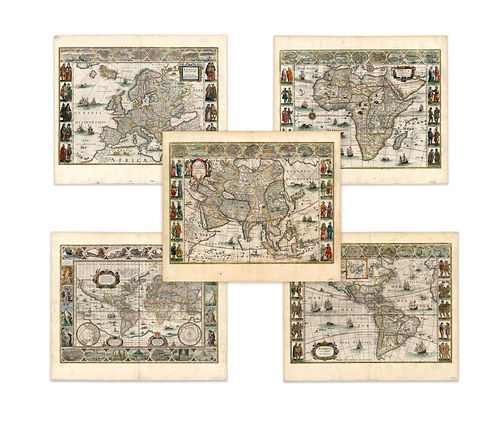 Blaeu, Willem Jansz.. Set of Five Maps (Blaeu)