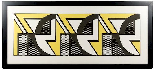 Lichtenstein "Repeated Design", Signed Lithograph