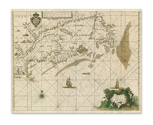Seller, John. A Chart of the coast of America New found Land to Cape Cod by John Seller Hyrographer to the King