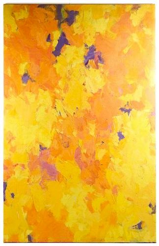 Carol Haerer, Untitled Orange Abstract, Dated 1957