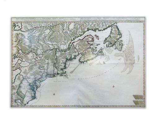 Visscher, Nicolaes. Nova Tabula Geographica complectens Borealiorem Americae Partem