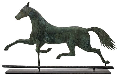 A 19TH CENTURY A.L. JEWELL RUNNING HORSE WEATHER VANE