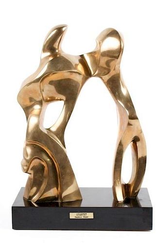 "Quartet" Bronze Modern Sculpture, Seymour Meyer