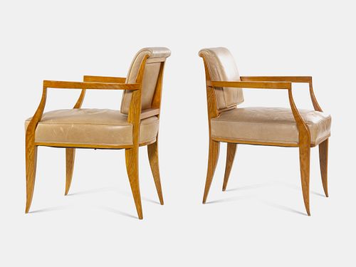 After Emile-Jacques Ruhlmann
(French, 1879-1933)
Pair of Armchairs