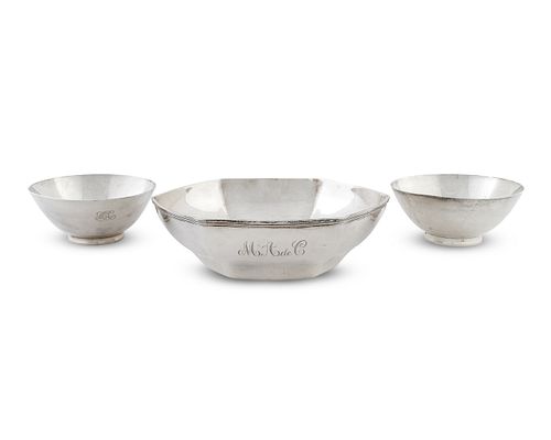 Three American Silver Bowls
Diameter of larger 9 inches.