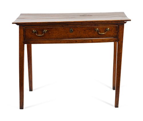 A George II Provincial Oak Side Table
Height 28 x length 36 x depth 20 1/2 inches.