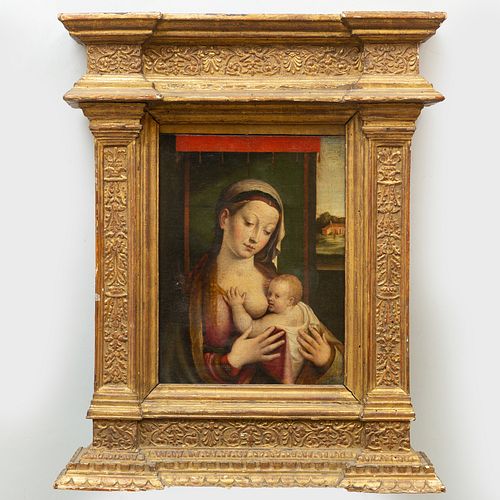 Attributed to Luca Longhi (1507-1580): Madonna and Child