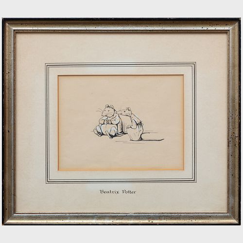 Attributed to Helen Beatrix Potter (1866-1943): Two Mice