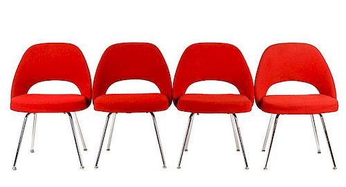 Set of 4 Saarinen Executive Side Chairs, Knoll