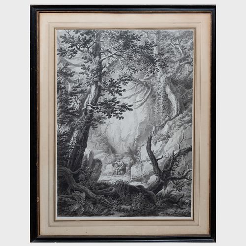 James Forrester (1727-1775): Waterfall; and A Hermit in the Forest