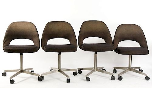 Set of 4 Eero Saarinen for Knoll Office Chairs