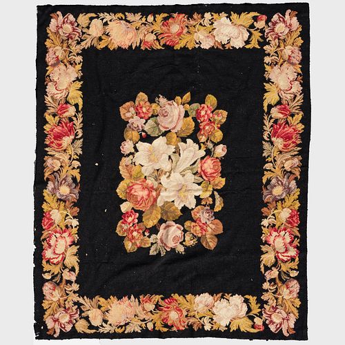 Small Floral Needlework Rug
