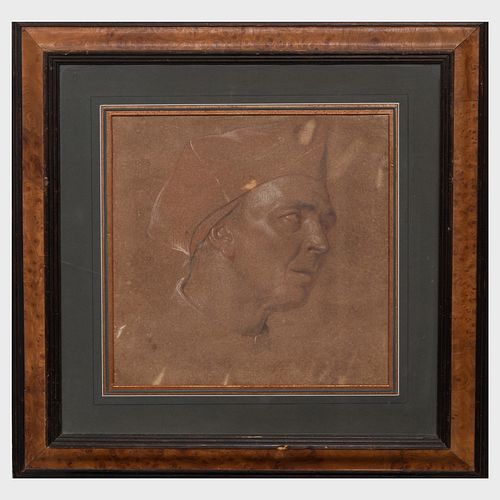 Attributed to Charles West Cope (1811-1890): Cardinal's Head