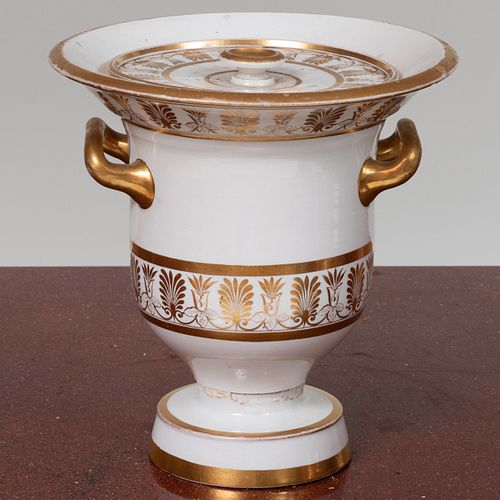 Paris Porcelain Gilt-Decorated Vase and Cover