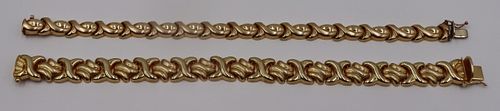 JEWELRY. (2) Assorted 14kt Gold Bracelets.