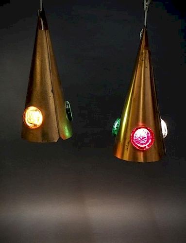 Two Pendant Lamps, Circle of Erik Hoglund