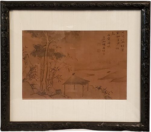 18th C. Chinese painting on silk, by Fa Wen Xing Ke