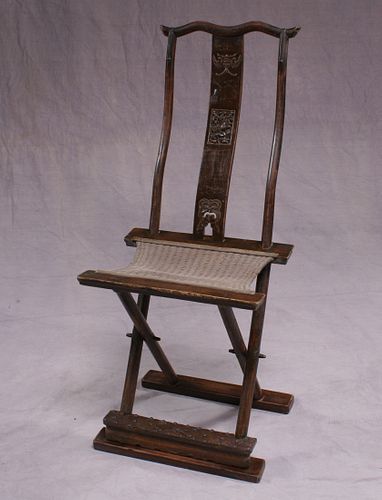 An elegant 19th c. Southwestern Chinese hardwood Chair