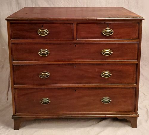 George III mahogany chest of drawers, 18th c.