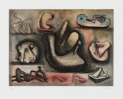 Henry Moore 
(British, 1898-1986)
Sculptural Ideas 6, 1980