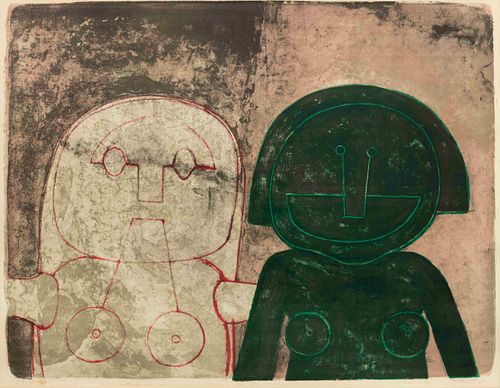 Rufino Tamayo
(Mexican, 1899-1991)
Dos Cabezas de Mujer (from Mujeres), 1969