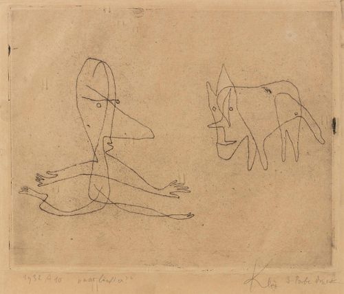Paul Klee
(German, 1879-1940)
Was lauft er?, 1932