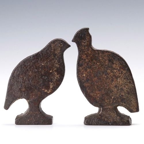 GUINEA FOWL AND ANOTHER BIRD IRON GALLERY TARGETS